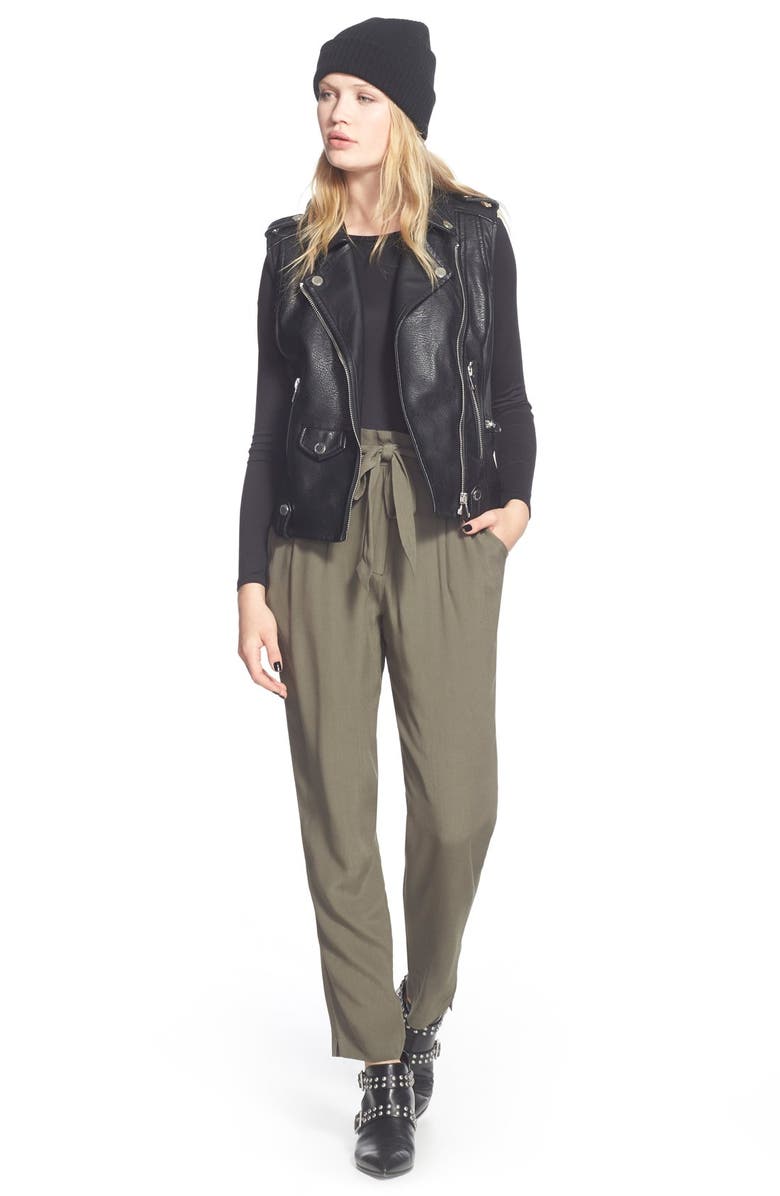 BLANKNYC Faux Leather Moto Vest, Alternate, color, 