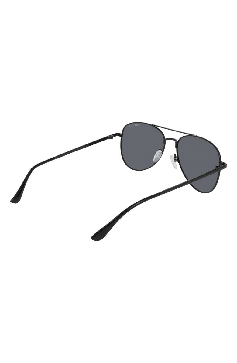 Cole Haan 57mm Aviator Sunglasses, Alternate, color, Black