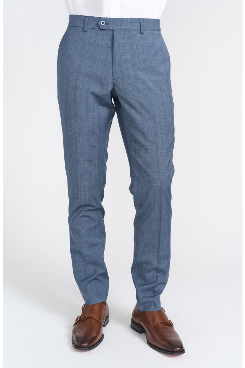 Blue Glen Plaid Wool Blend Suit, Alternate, color, BLUE