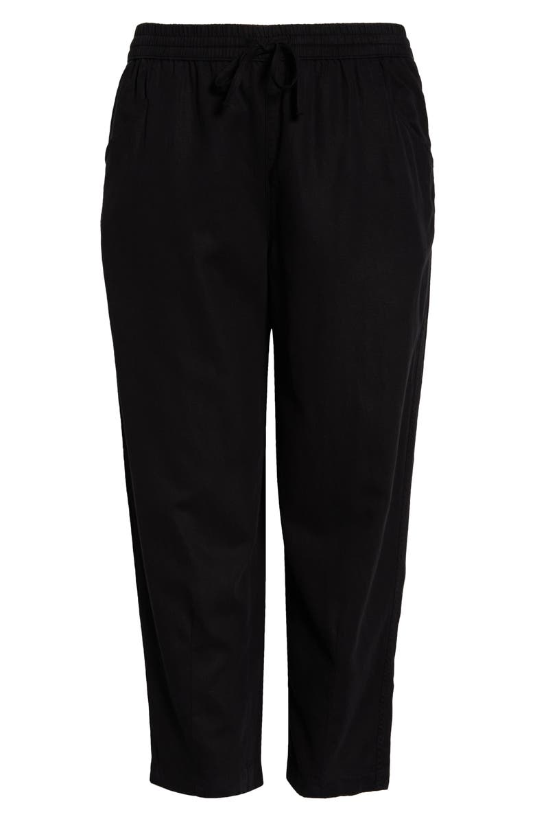 Caslon<sup>®</sup> Pull-On Barrel Pants, Alternate, color, Black