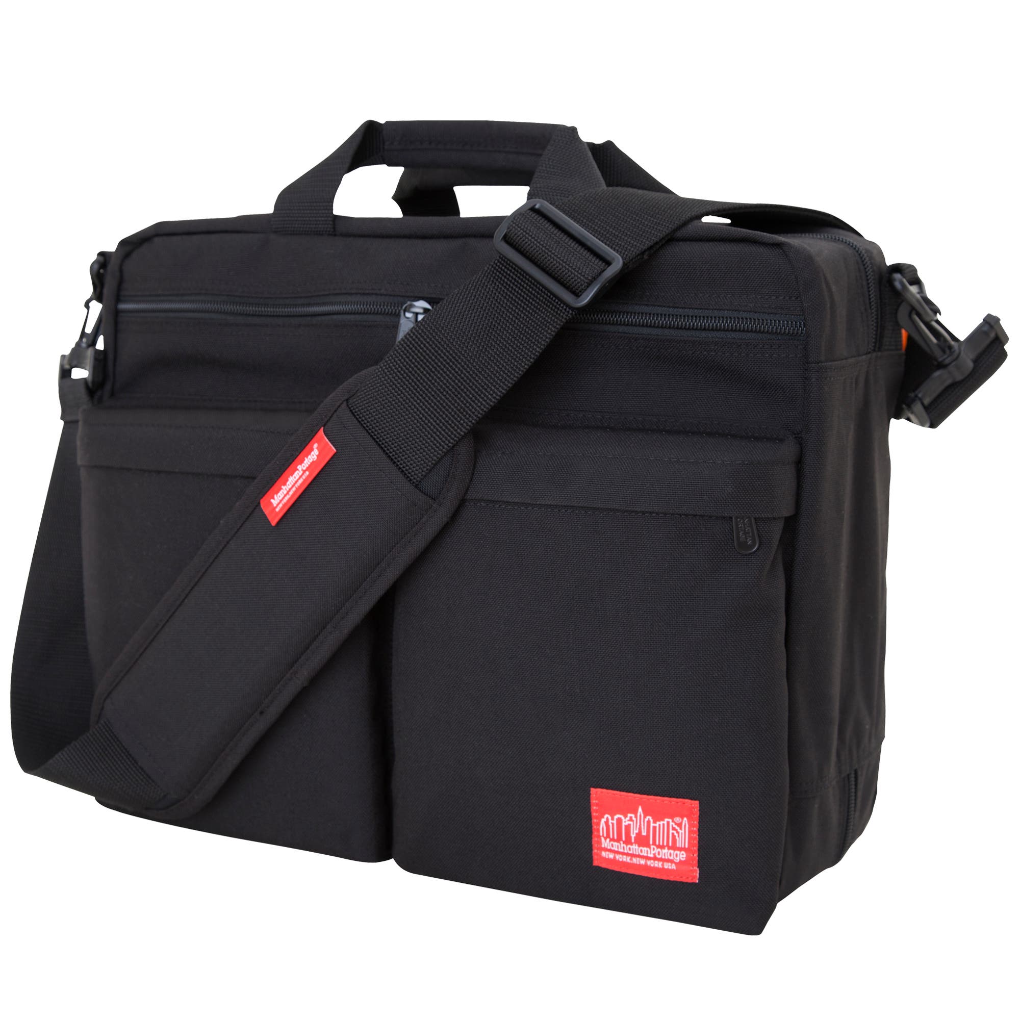 Manhattan Portage Tribeca Bag 3-Way Carry Briefcase, Alternate, color, Black
