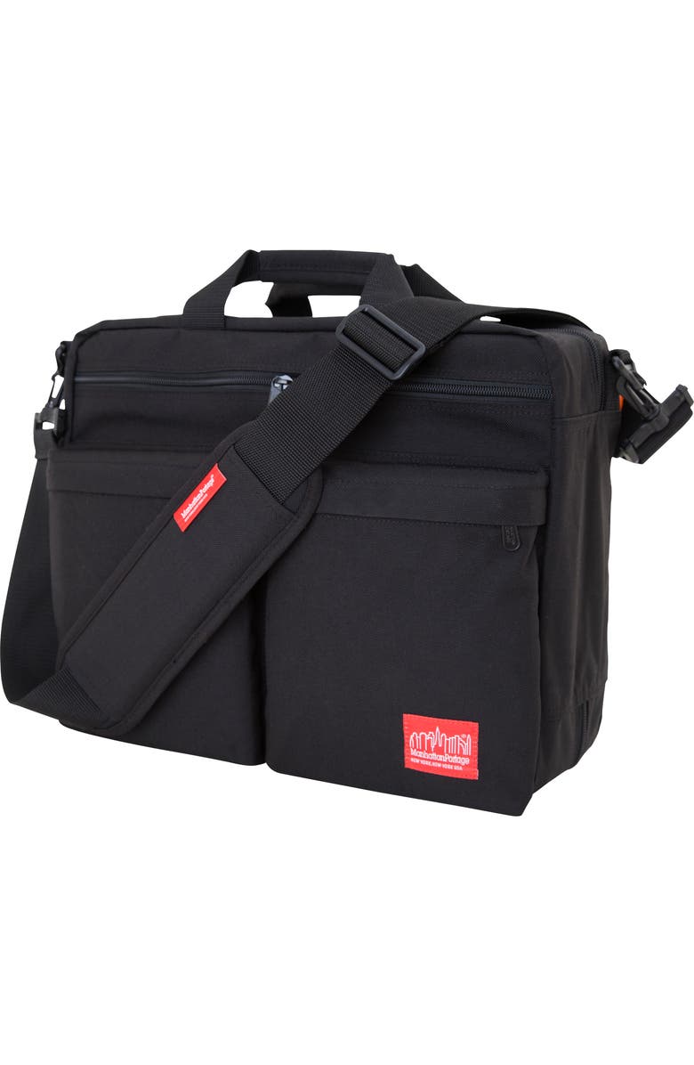 Manhattan Portage Tribeca Bag 3-Way Carry Briefcase, Alternate, color, Black