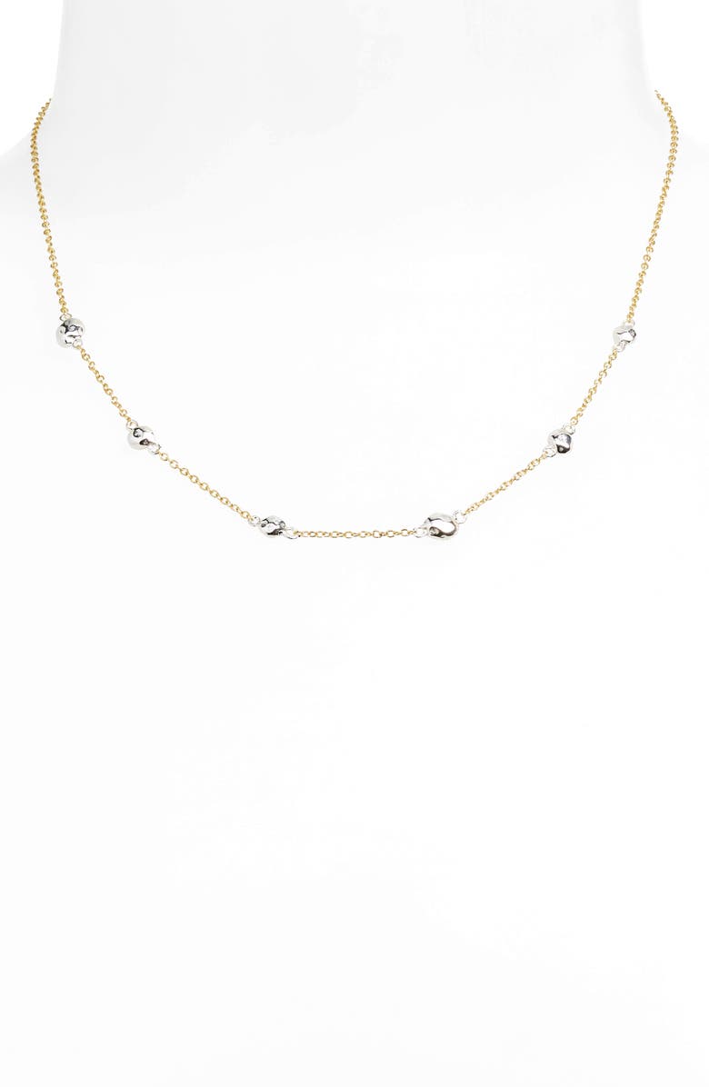 Argento Vivo Sterling Silver Nugget Station Necklace, Alternate, color, 