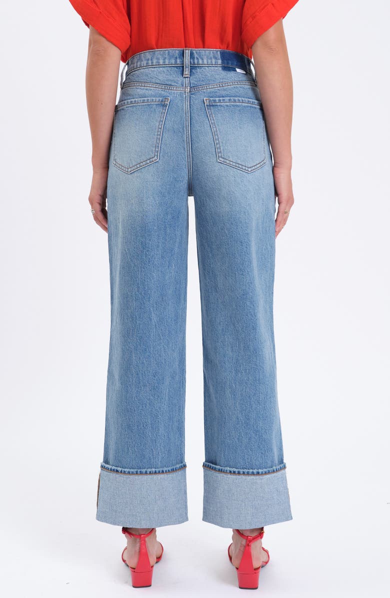 DAZE Eastside High Waist Cuff Crop Straight Leg Jeans, Alternate, color, Be Mine Vintage