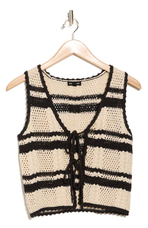 BLU PEPPER BLU PEPPER TIE FRONT OPEN KNIT TOP 