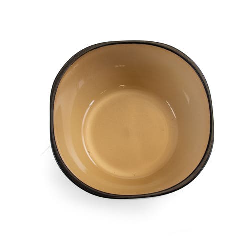 Gibson Home 16 Pc Dinnerware, Taupe Square Shape In Brown