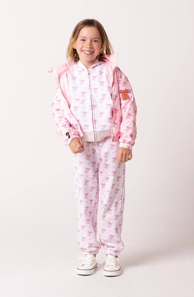 CALONIE Kids' Soft Fleece Zip Joggers, Alternate, color, Pink