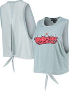 THE WILD COLLECTIVE Women's The Wild Collective Light Blue Boston Red Sox Open Back Twist-Tie Tank Top