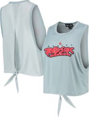 THE WILD COLLECTIVE Women's The Wild Collective Light Blue Boston Red Sox Open Back Twist-Tie Tank Top