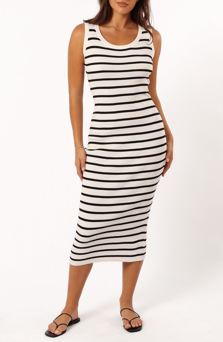 Petal & Pup Ashyton Striped Midi Dress, Main, color, 