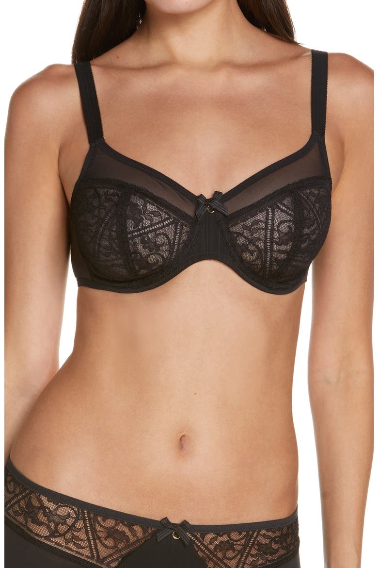 Lingerie Alto Underwire Bra, Main, color, BLACK