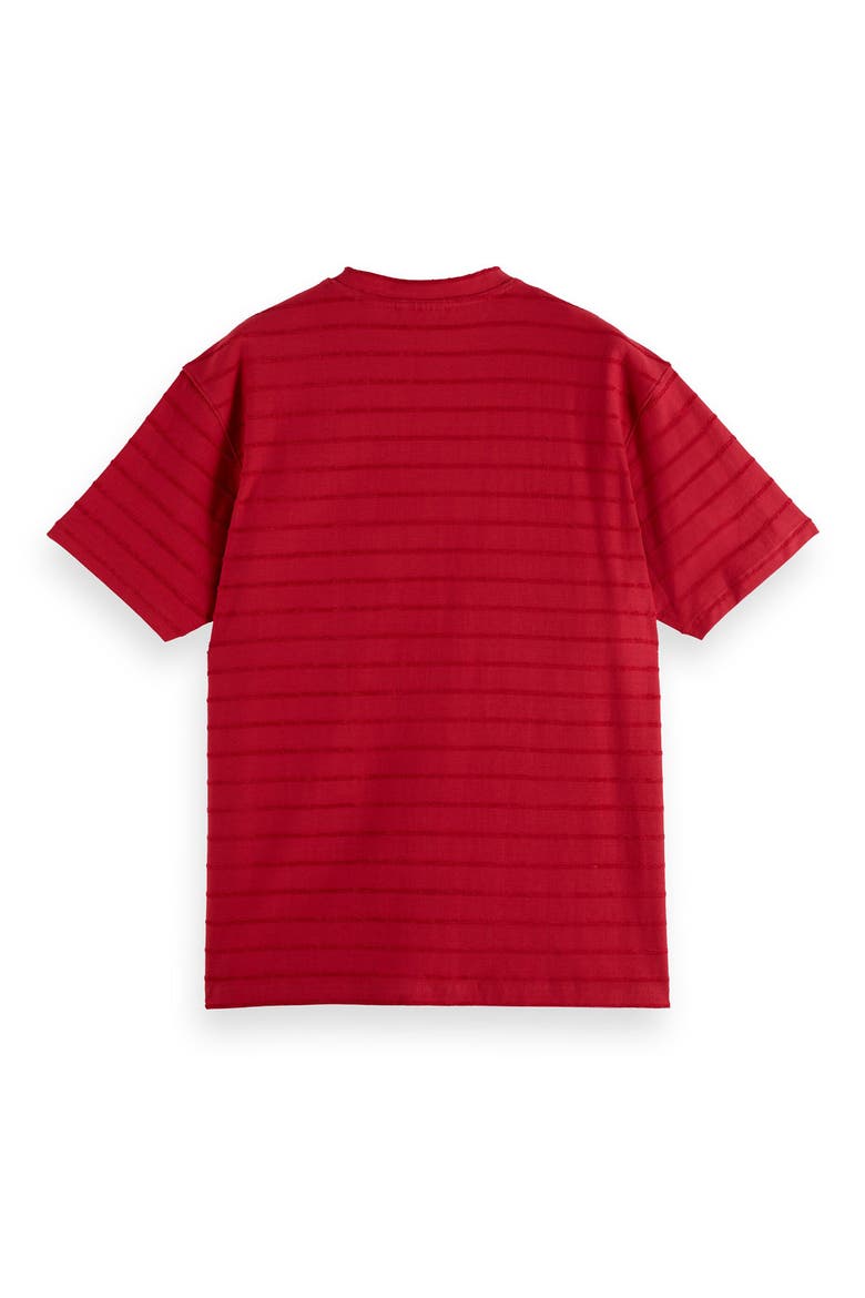 Relaxed Fit Striped Cotton T-Shirt, Alternate, color, ROADSIDE RED