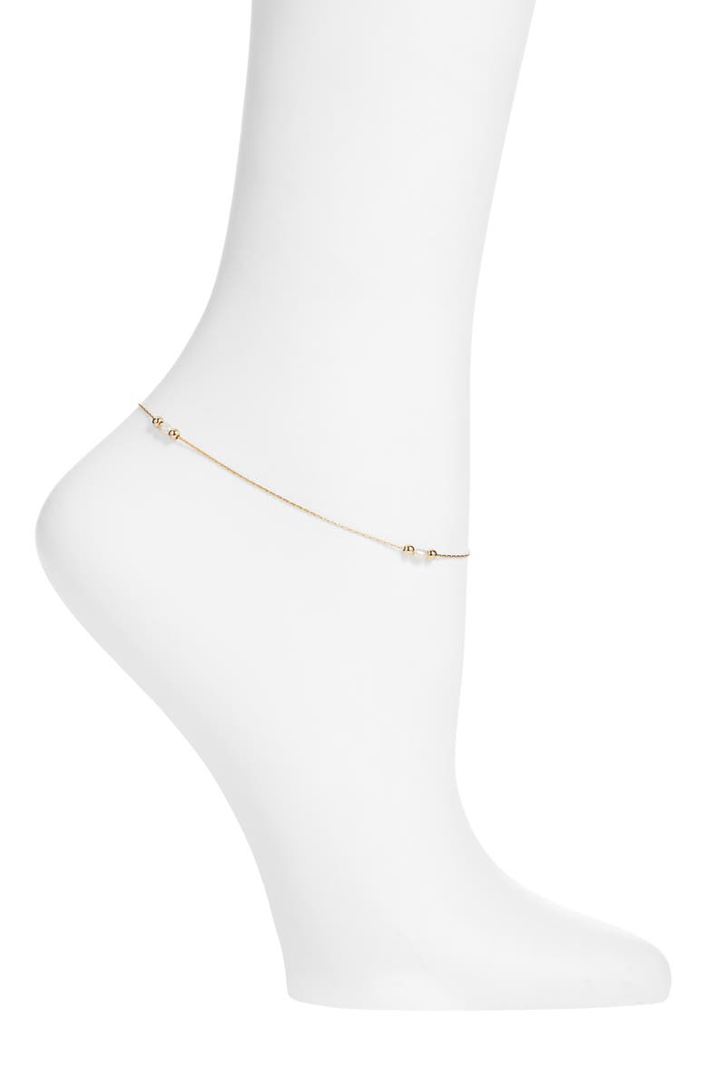 Set & Stones Michelle Anklet, Main, color, Gold