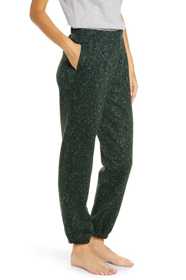 Cozy Lounge Jogger Pants, Alternate, color, EVERGREEN LEOPARD