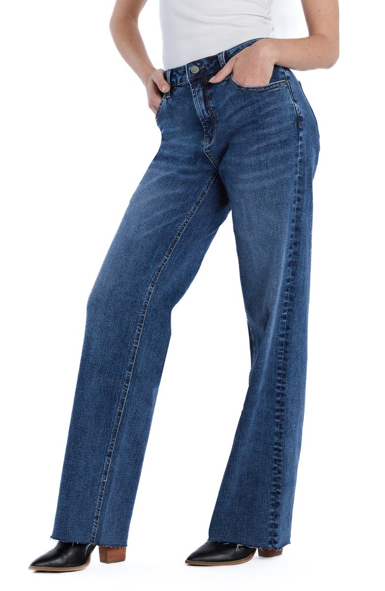 Wash Lab Denim Ella Relaxed Straight Leg Jeans, Alternate, color, Garage Blue