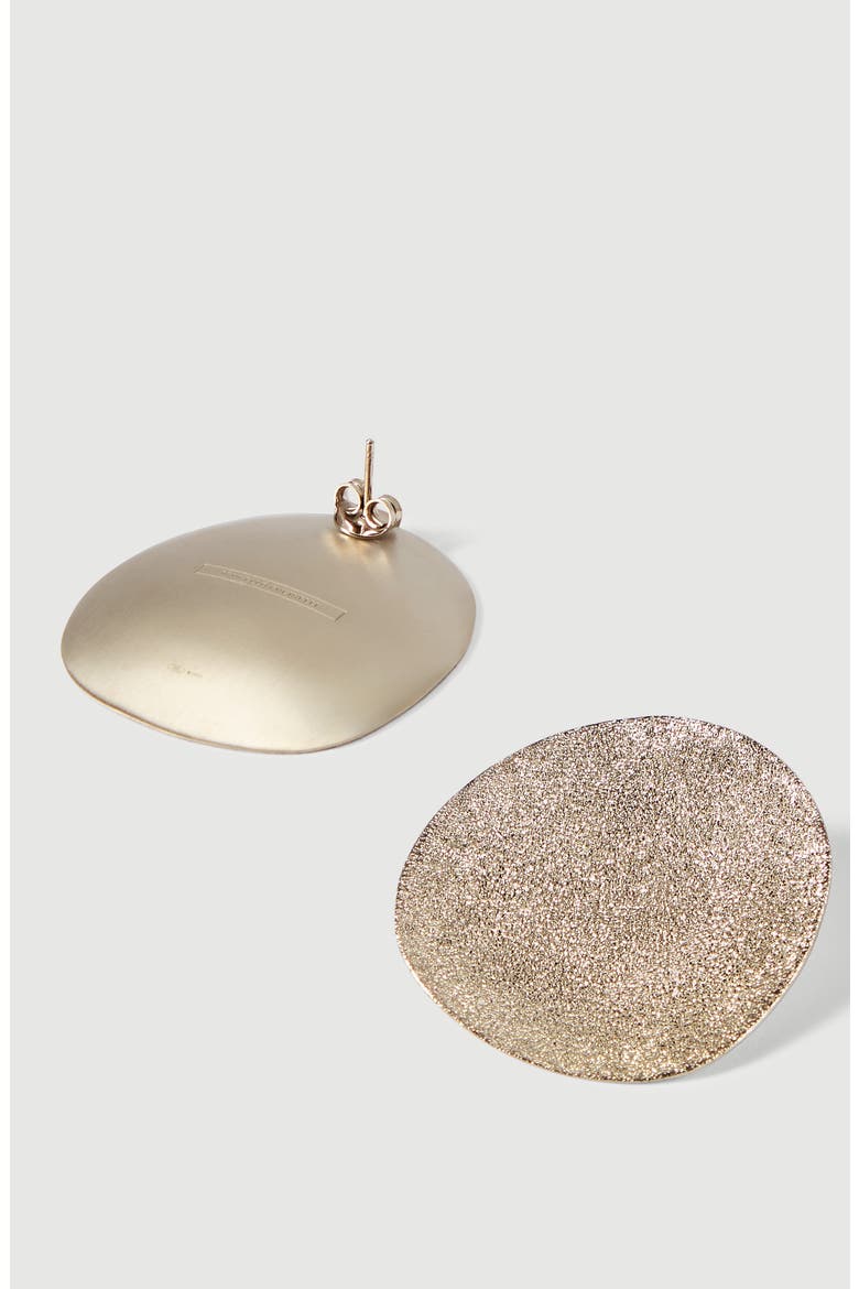 Sterling Silver shimmer disc earrings, Alternate, color, Silver