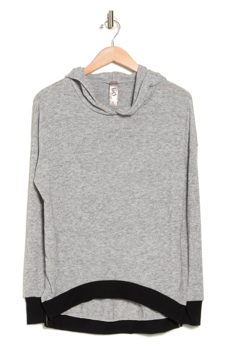 Dolman Sleeve Hoodie, Alternate, color, GREY/ BLACK