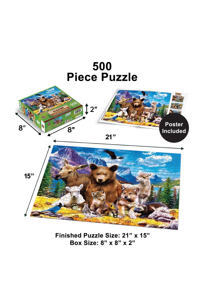 Glacier National Park 500 Piece Puzzle, Alternate, color, Multicolor