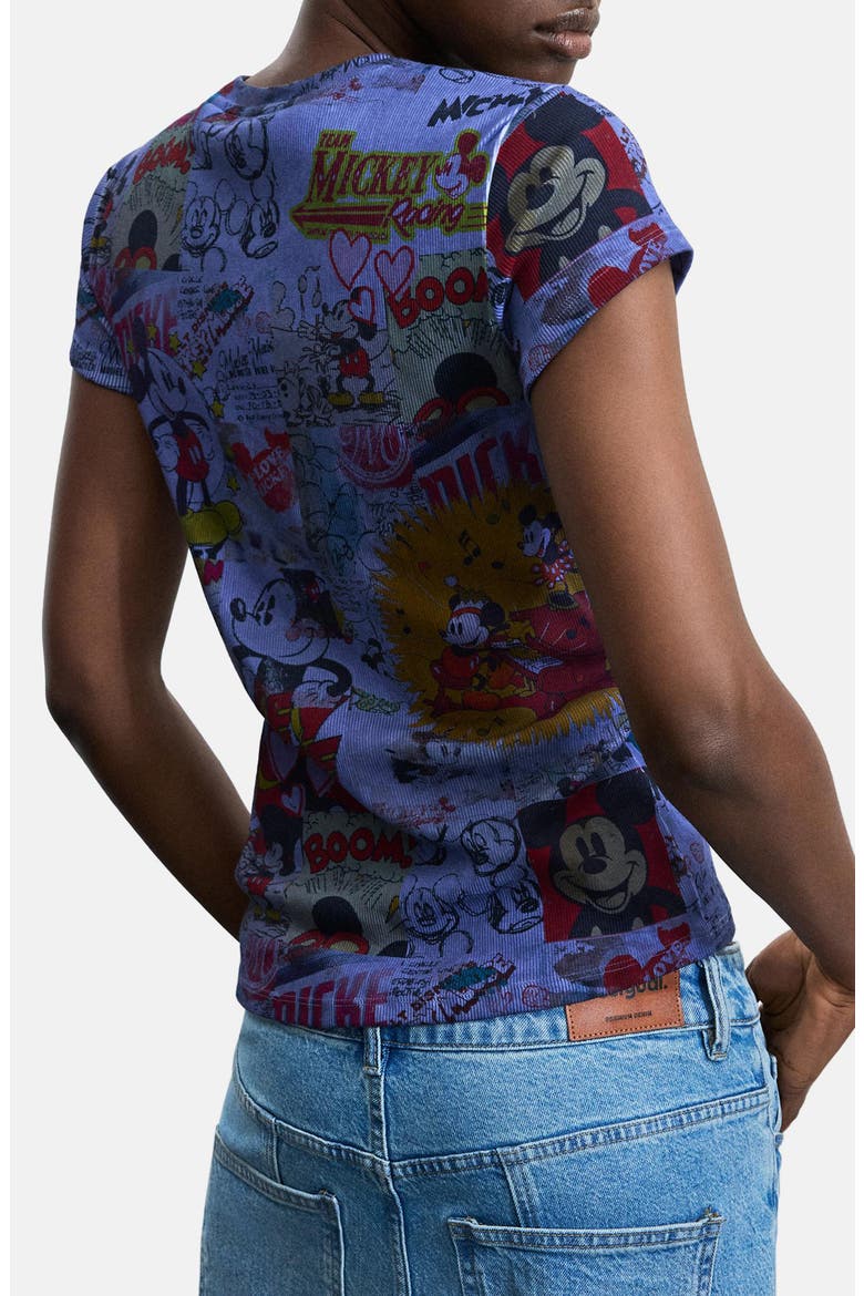 Print Rib Top, Alternate, color, LIGHT GRAY
