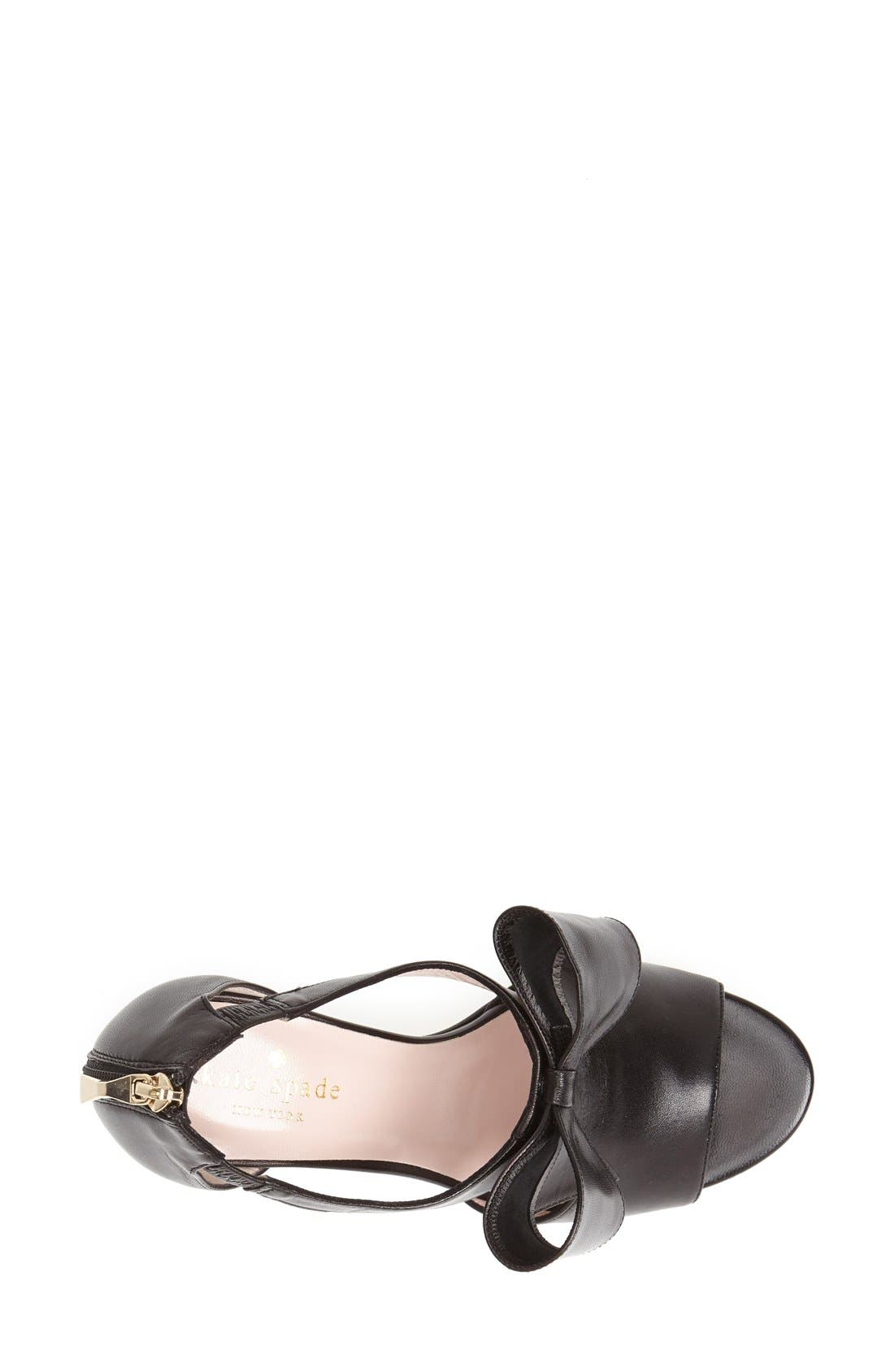 'imelda' cutout nappa leather pump, Alternate, color, BLACK