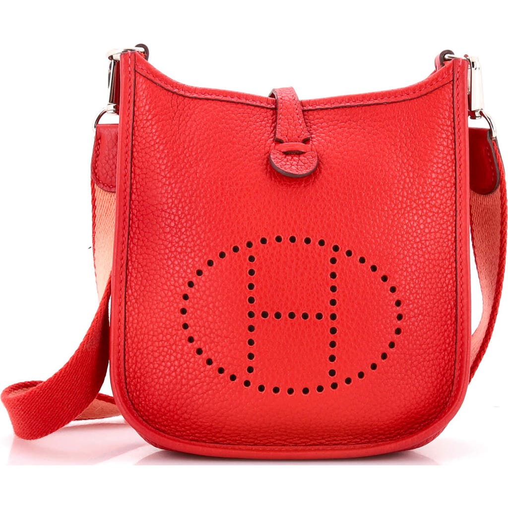 Pre-owned Hermes Hermes Evelyne Bag Gen Iii Clemence Tpm In Red