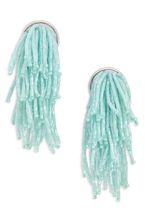 Seed Bead Fringe Earrings