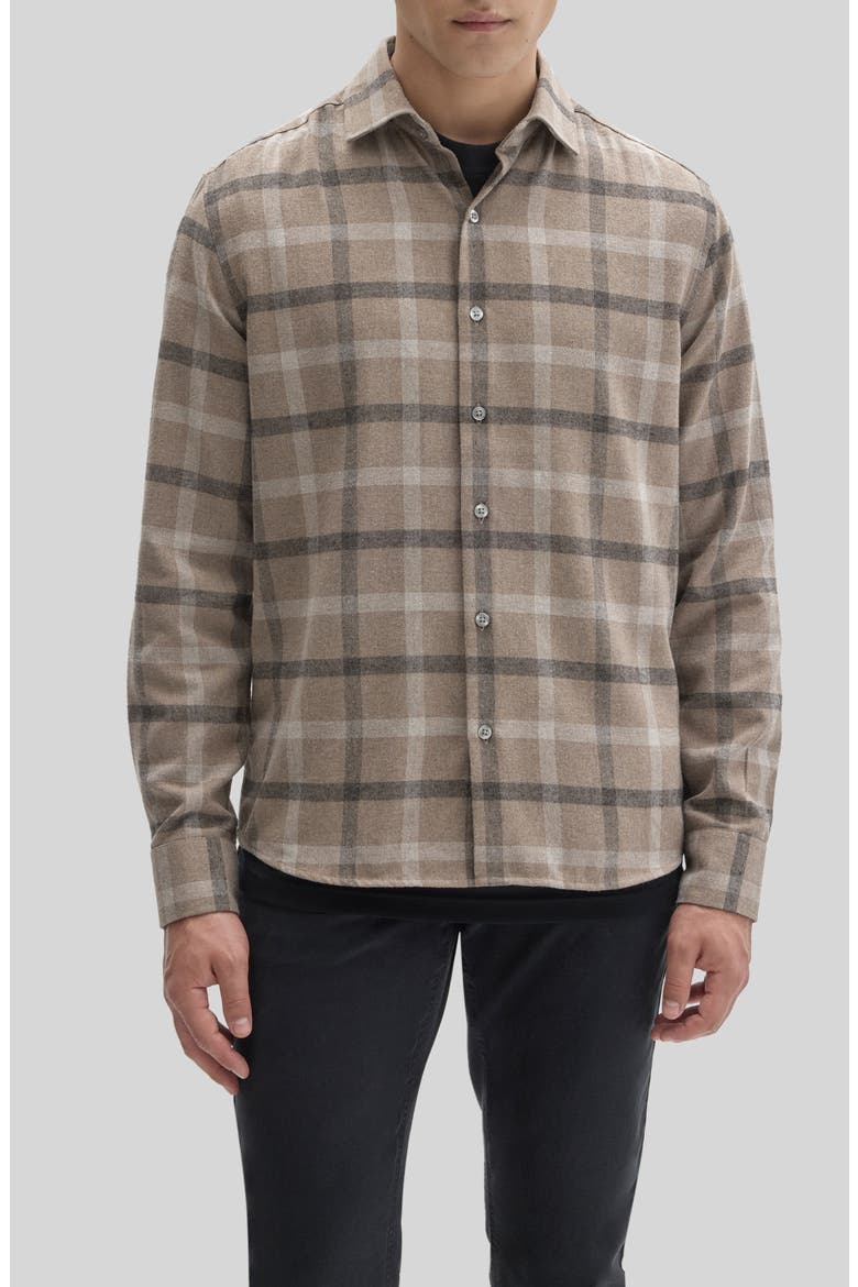 Liam Plaid Button Down Shirt, Main, color, SEQUOIA
