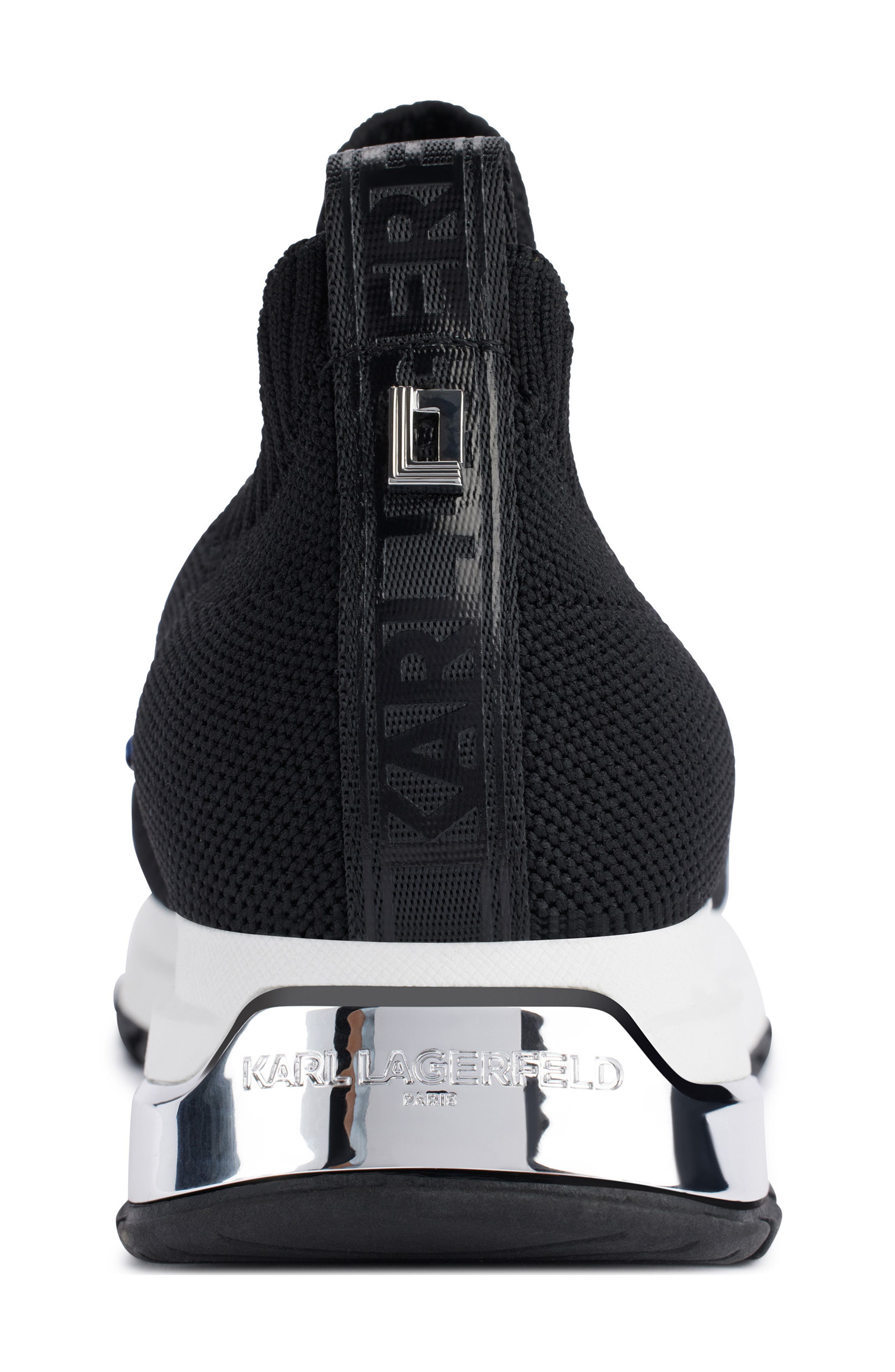 KARL LAGERFELD PARIS Mirren Slip-On Wedge Sneaker, Alternate, color, Black