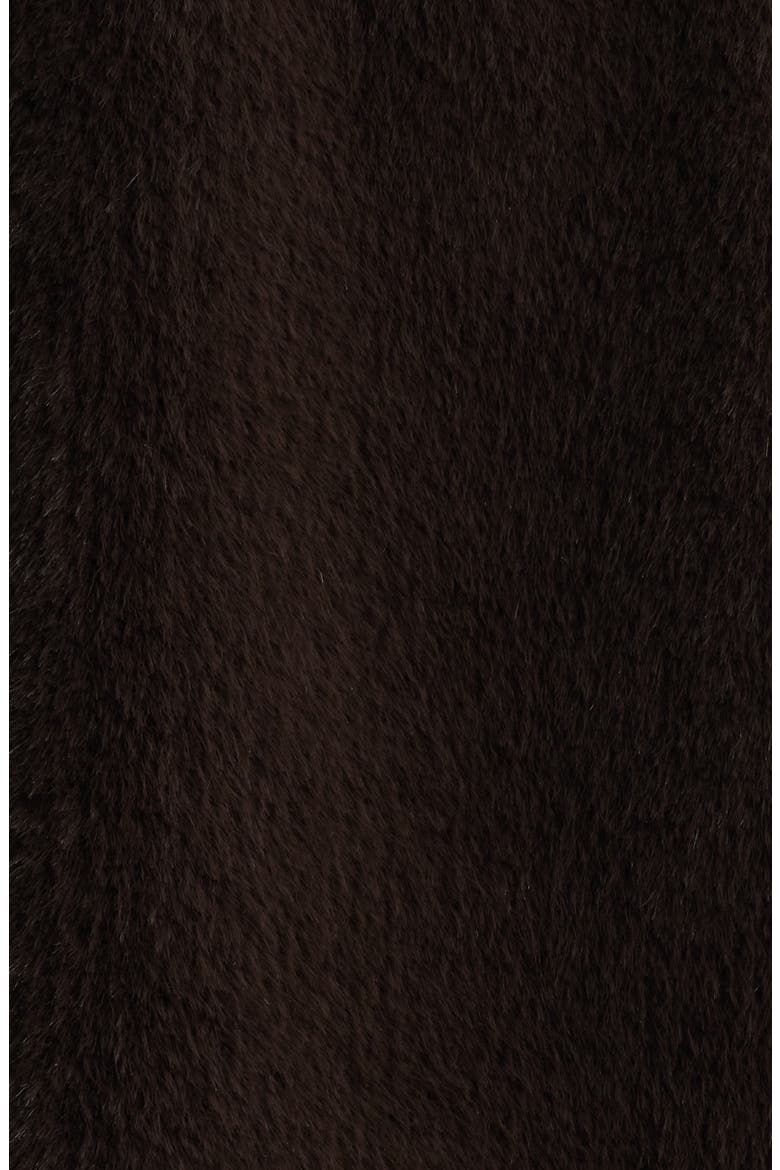 Faux Fur Jacket, Alternate, color, CAFE NOIR