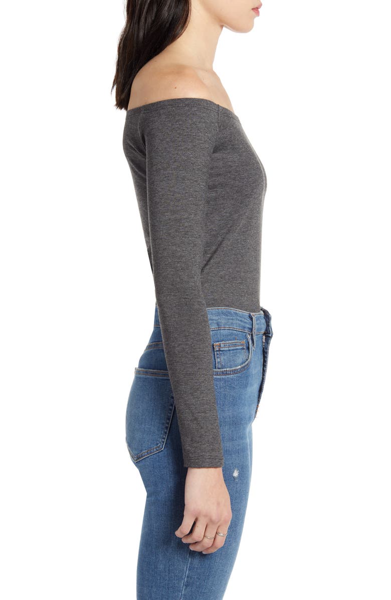 BP. Fitted Off the Shoulder Top, Alternate, color, 