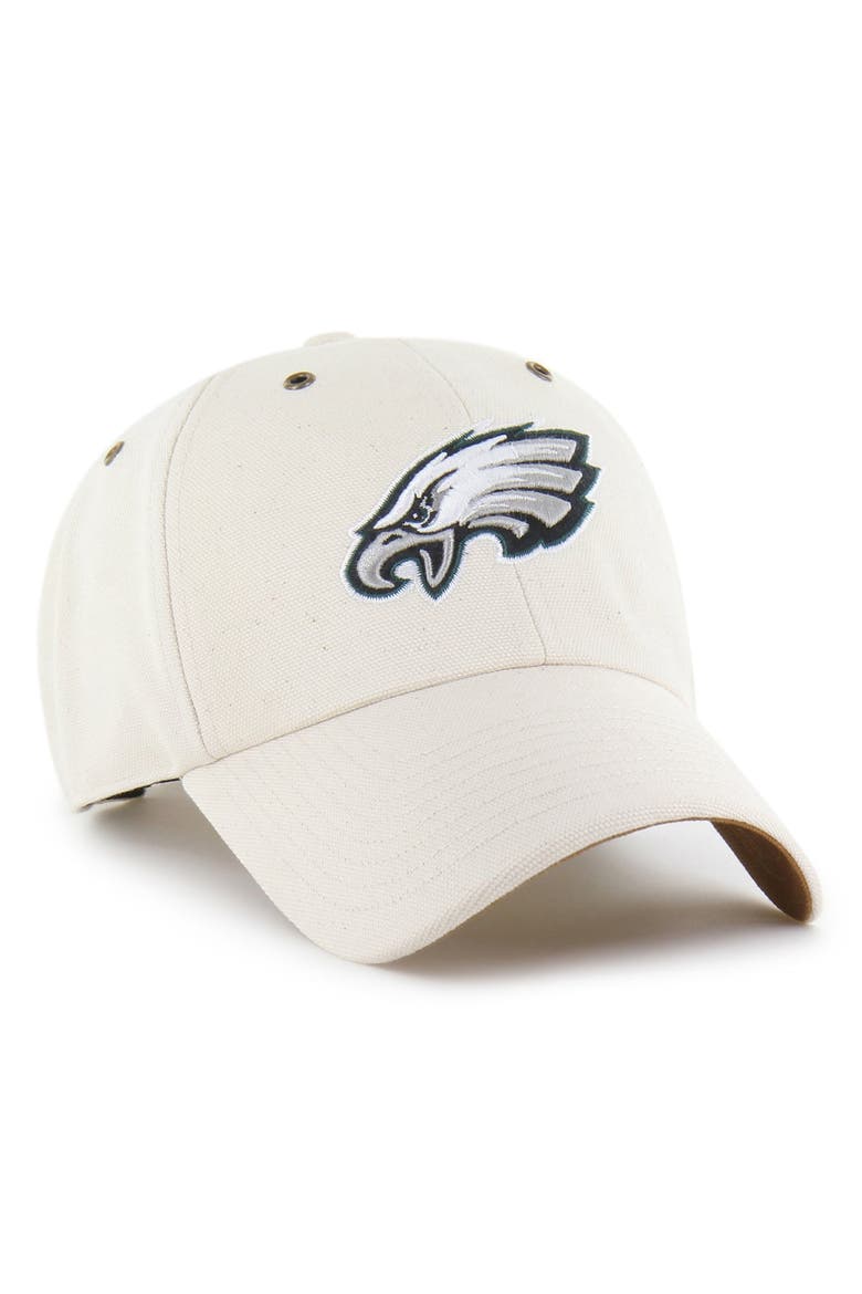 Men's Carhartt x '47 Natural Philadelphia Eagles Undyed Clean Up Adjustable Hat, Alternate, color, Natural
