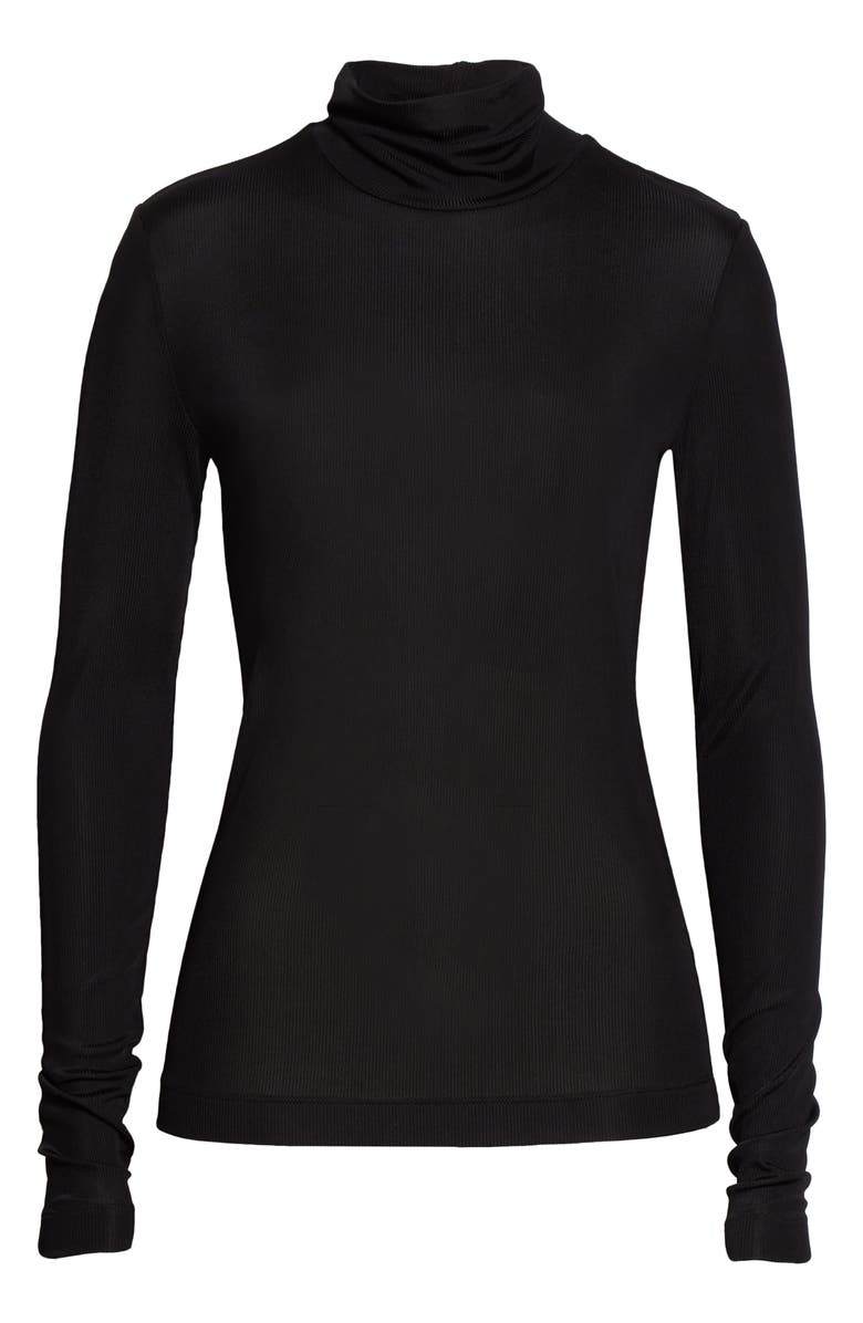 St. John Collection Long Sleeve Rib Turtleneck, Alternate, color, 