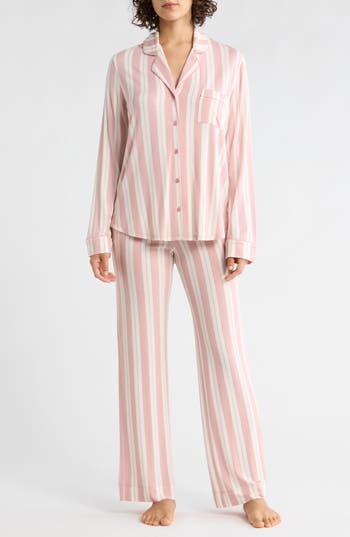 Nordstrom Rack Tranquility Long Sleeve Shirt & Pants Pajamas In Pink