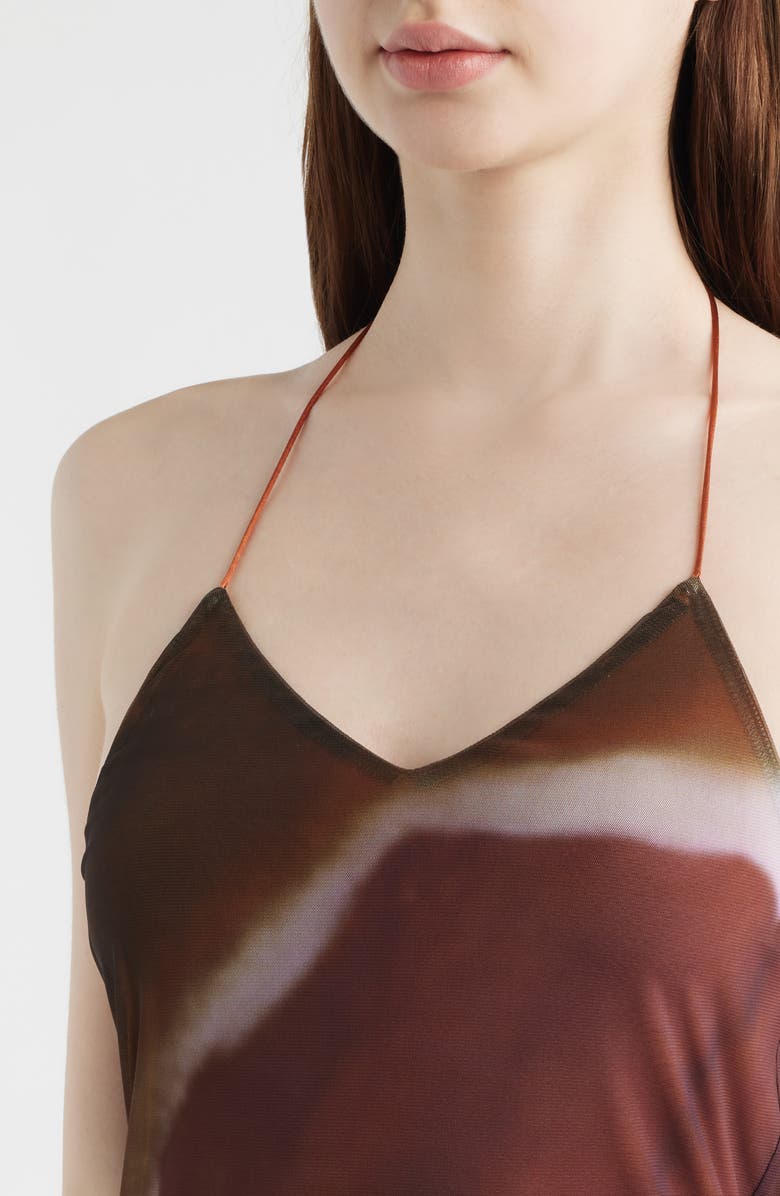 Feners Balita Mesh Maxi Dress, Alternate, color, Moka