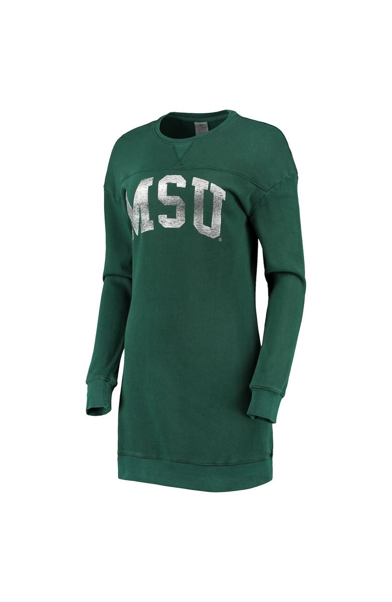 GAMEDAY COUTURE Women's Gameday Couture Green Michigan State Spartans 2-Hit Sweatshirt Dress, Alternate, color, 