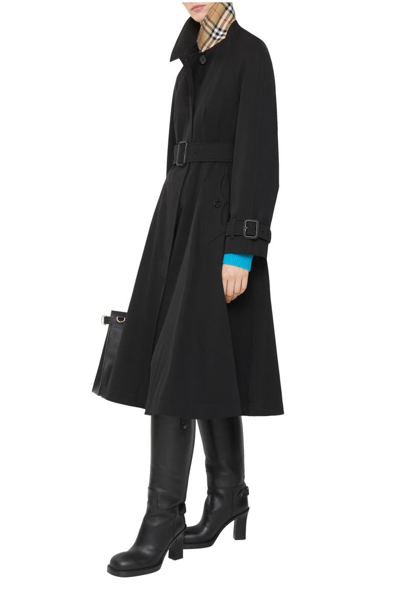 Long Gabardine Ellingham Fit-and-flare Car Coat (Women) | Nordstrom