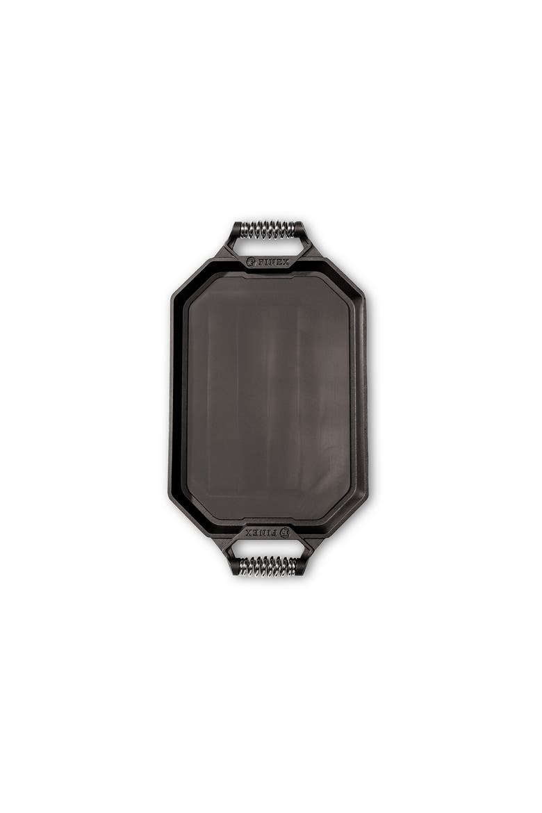 18" Double Burner Cast Iron Griddle, Main, color, Black