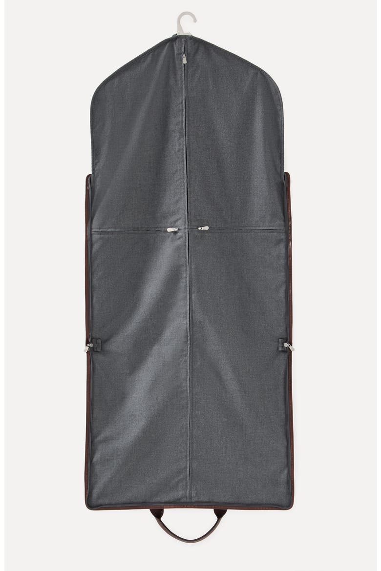 Calfskin suit carrier, Alternate, color, Anthracite