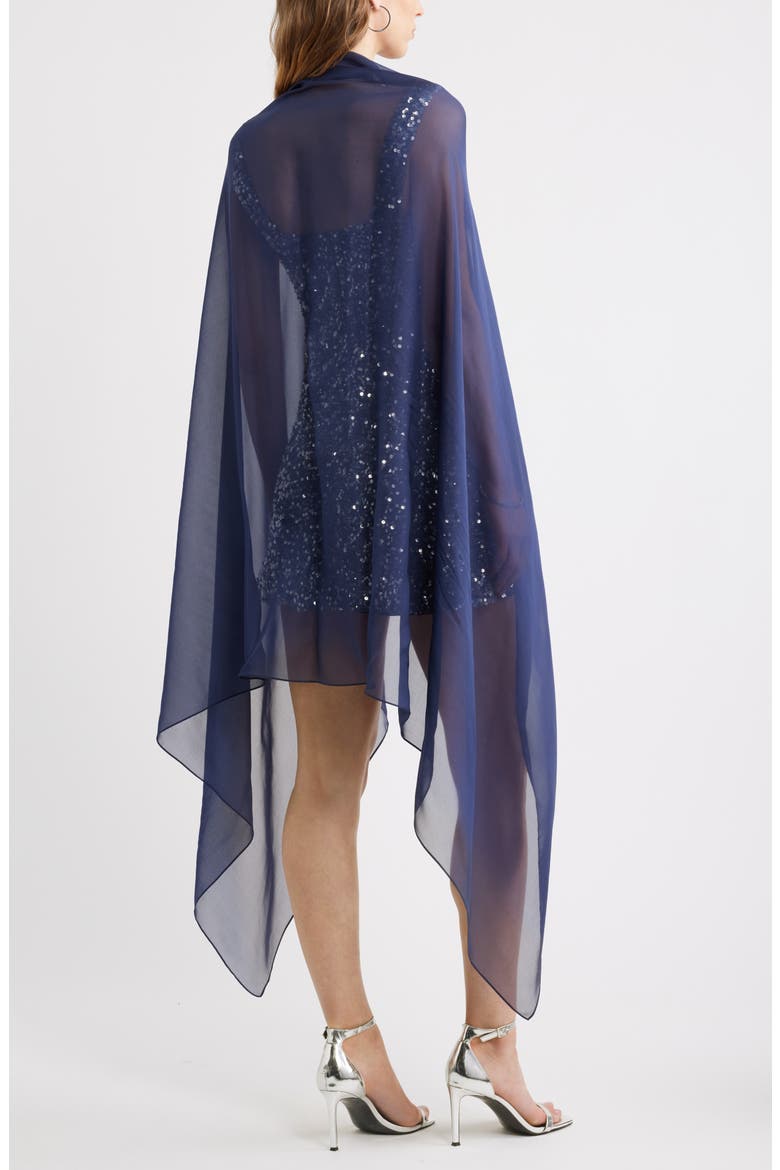 Silk Chiffon Wrap, Alternate, color, NAVY EVENING