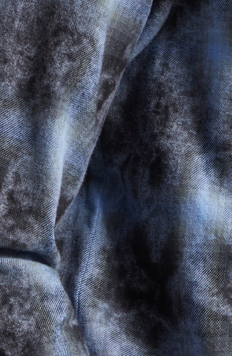 MIDNIGHT RODEO Laurel Canyon Plaid Flannel Graphic Shirt, Alternate, color, Overdye Blue