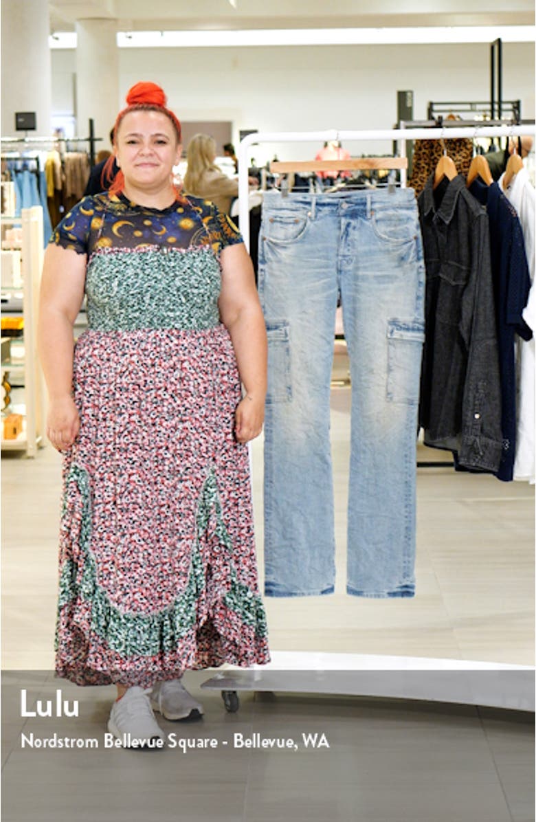 Worn Bootcut Cargo Jeans, sales video thumbnail