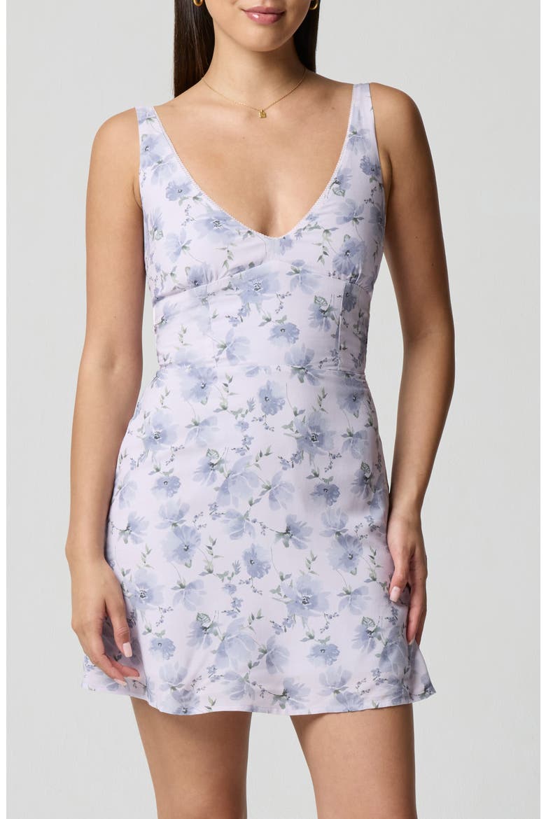 Floral Print Sleeveless Minidress, Alternate, color, FLRL WATERCLR