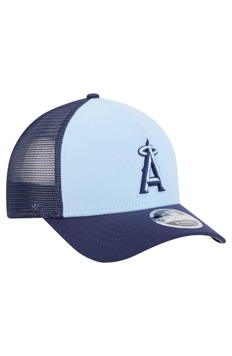 New Era Men's New Era Light Blue/Navy Los Angeles Angels 2-Tone Color Pack 9FORTY Adjustable Trucker Hat, Alternate, color, Light Blue