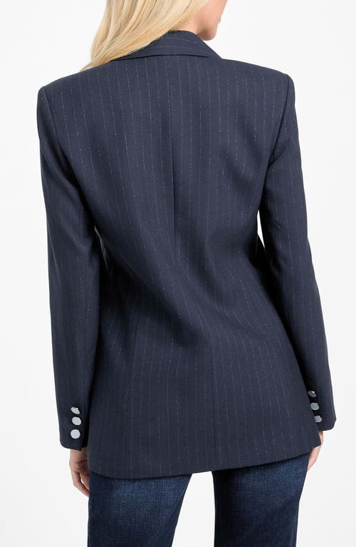 Guess Zanita Double Breasted Blazer In Blue