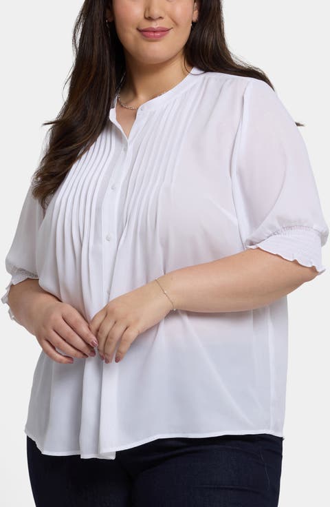 Print Peasant Top (Plus)