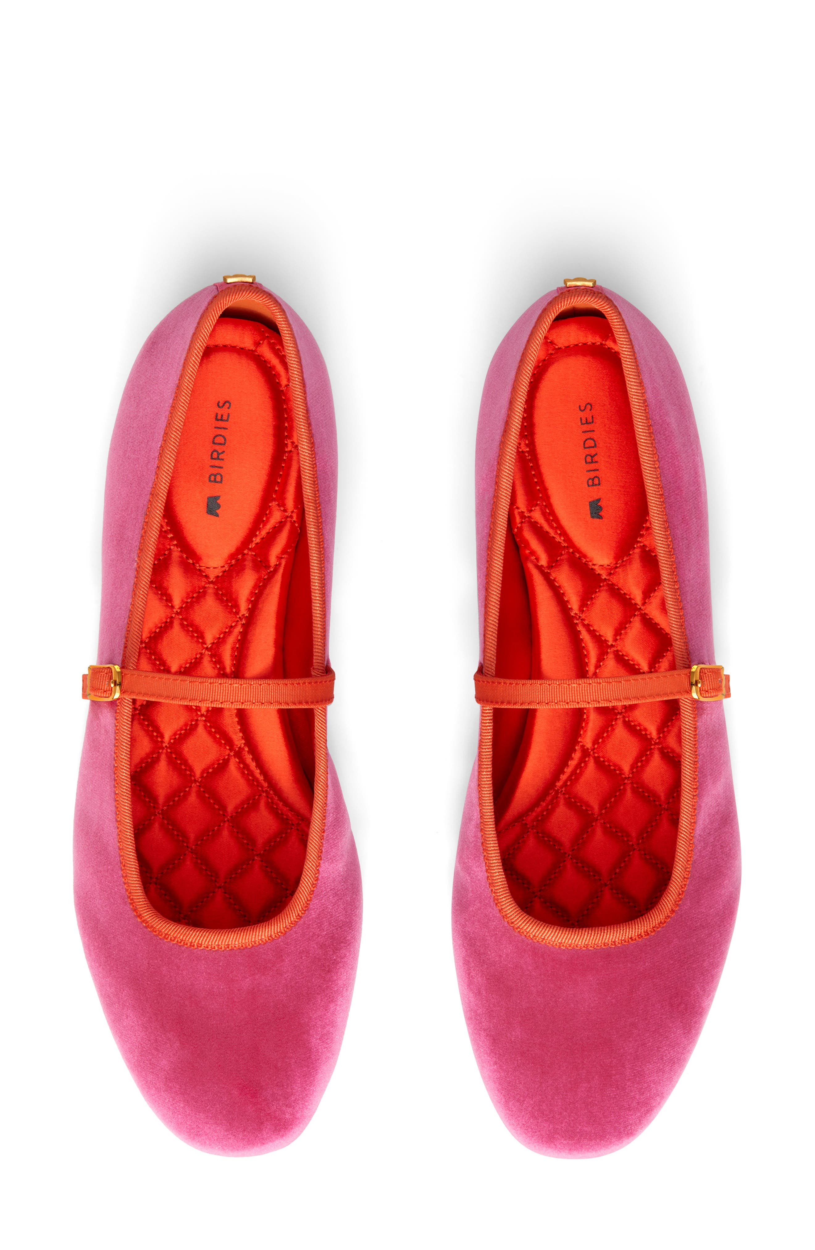 Hummingbird Mary Jane Flat, Alternate, color, HOT PINK VELVET
