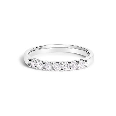 14K Gold 1/3 Ctw Diamond 7 Stone Band Ring