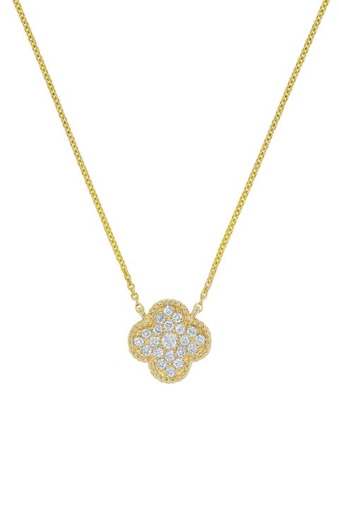 Rope Clover Diamond Station Necklace - 0.17ct.