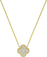 H.J. Namdar 14K Yellow Gold Pavé Diamond Clover Pendant Necklace - 0.17ct.