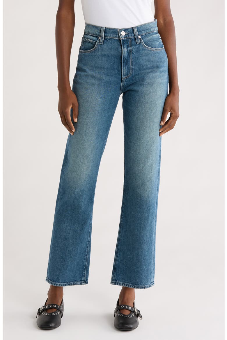 Sawyer High Waist Straight Leg Jeans, Main, color, CRANKED UP